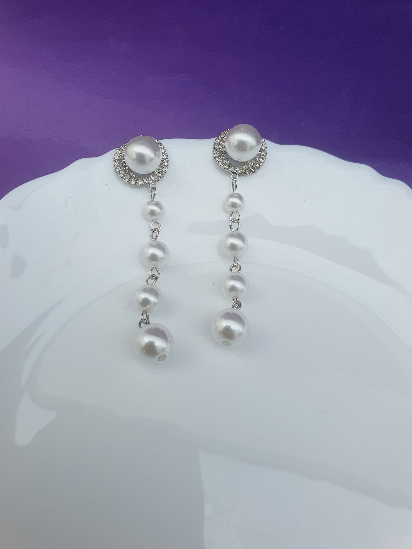 SILVER EARRING C Z1 X