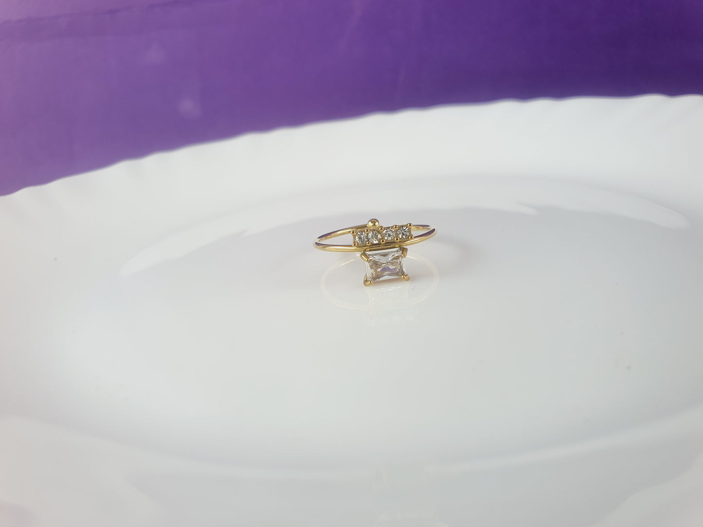 GOLD ADJUSTABLE RING X