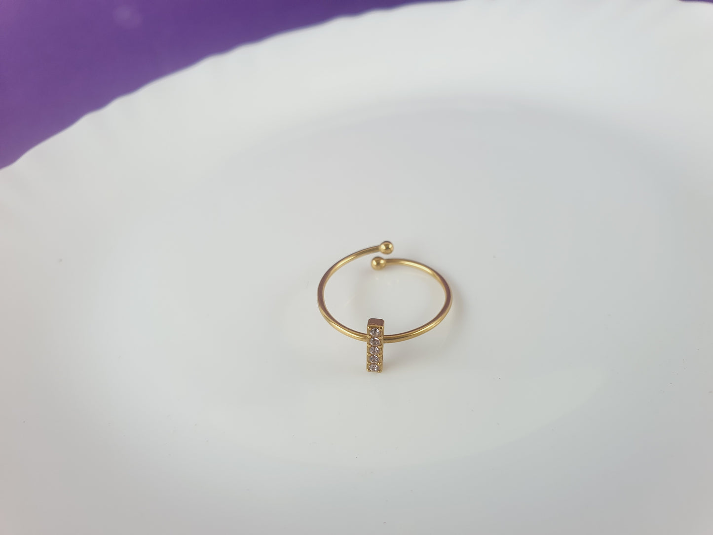 GOLD ADJUSTABLE RING X