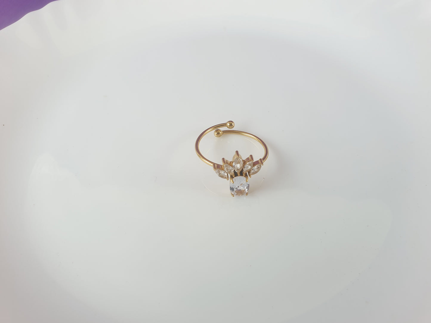 GOLD ADJUSTABLE RING X