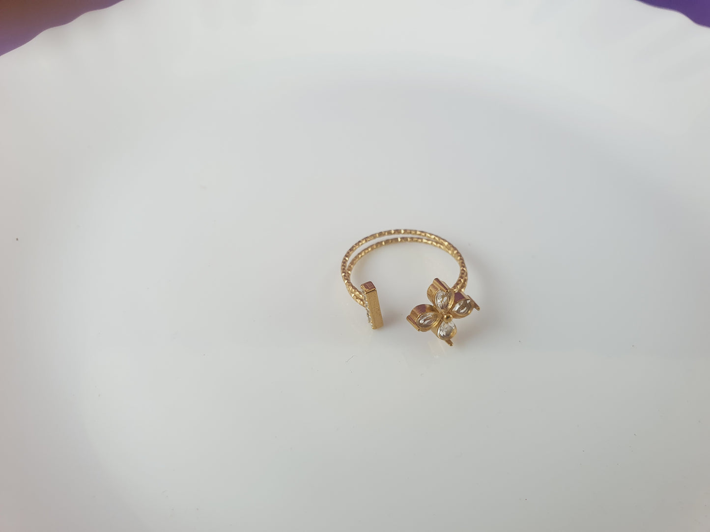 GOLD ADJUSTABLE RING X