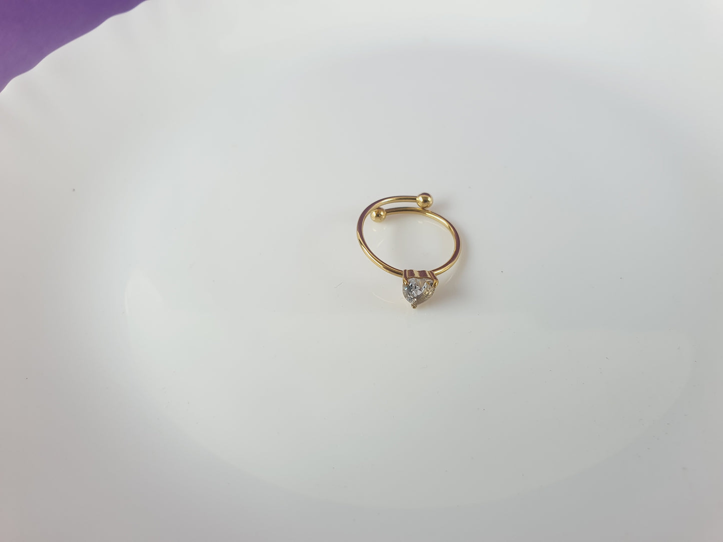 GOLD ADJUSTABLE RING X