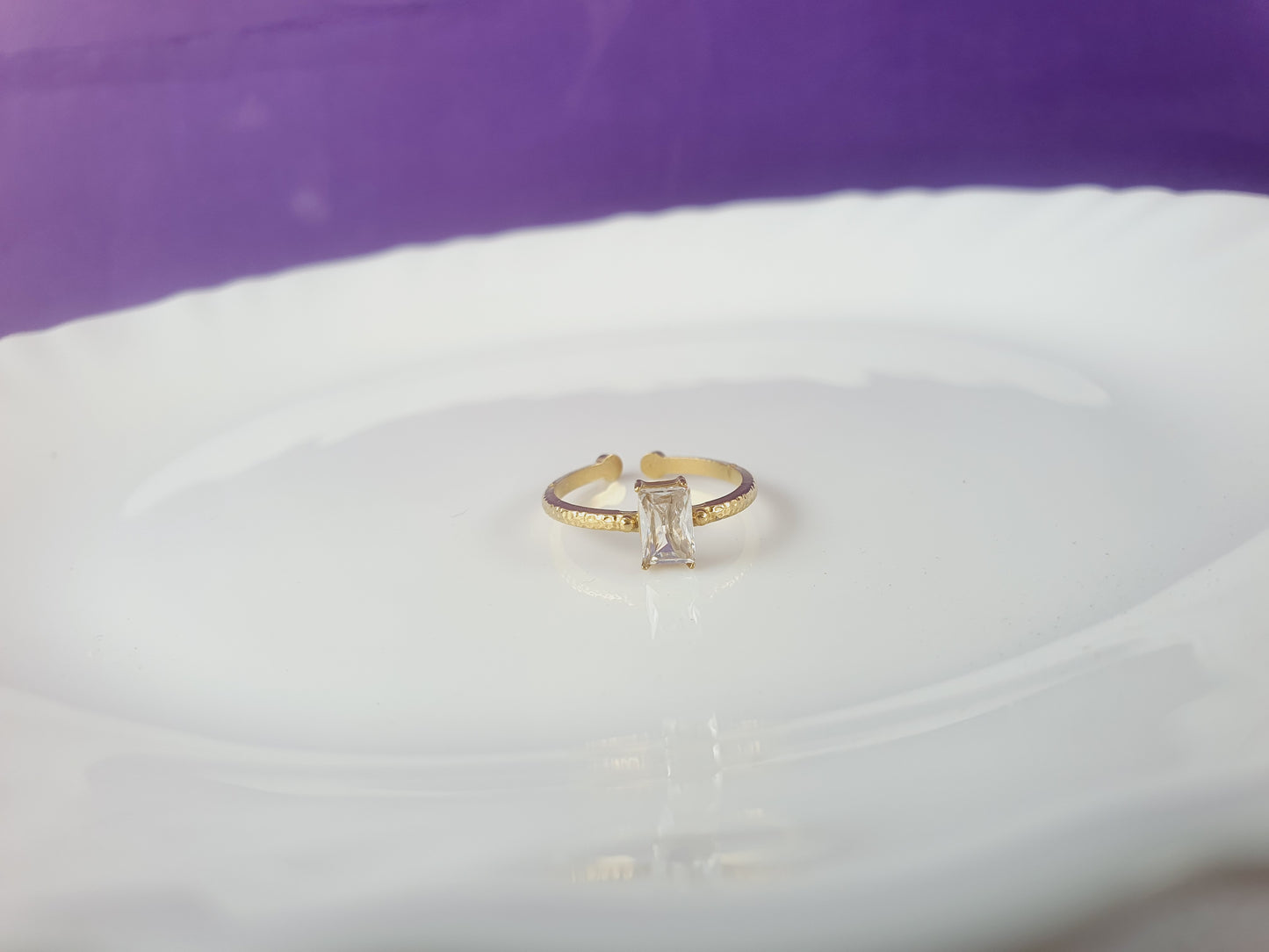 GOLD ADJUSTABLE RING X