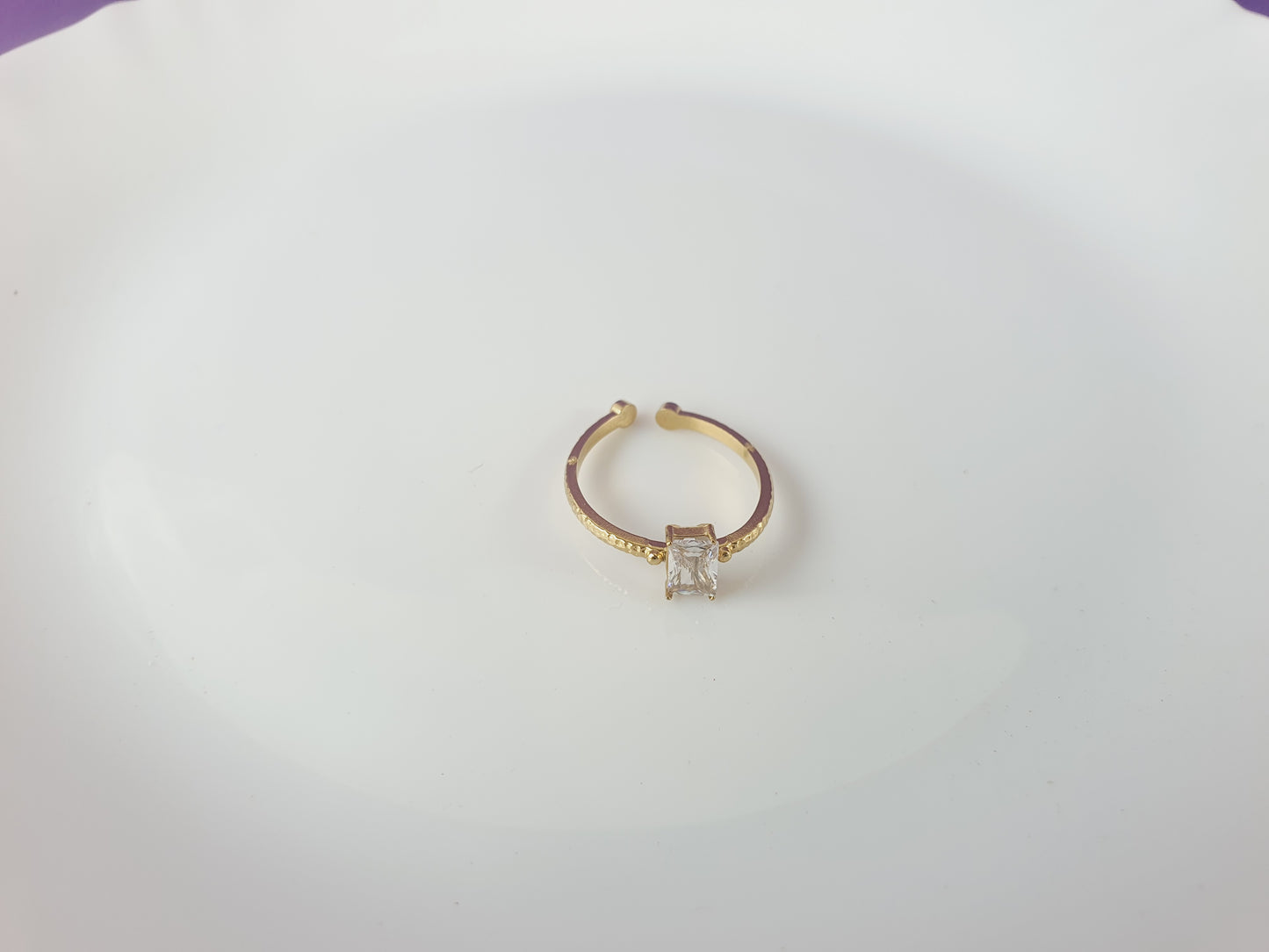 GOLD ADJUSTABLE RING X