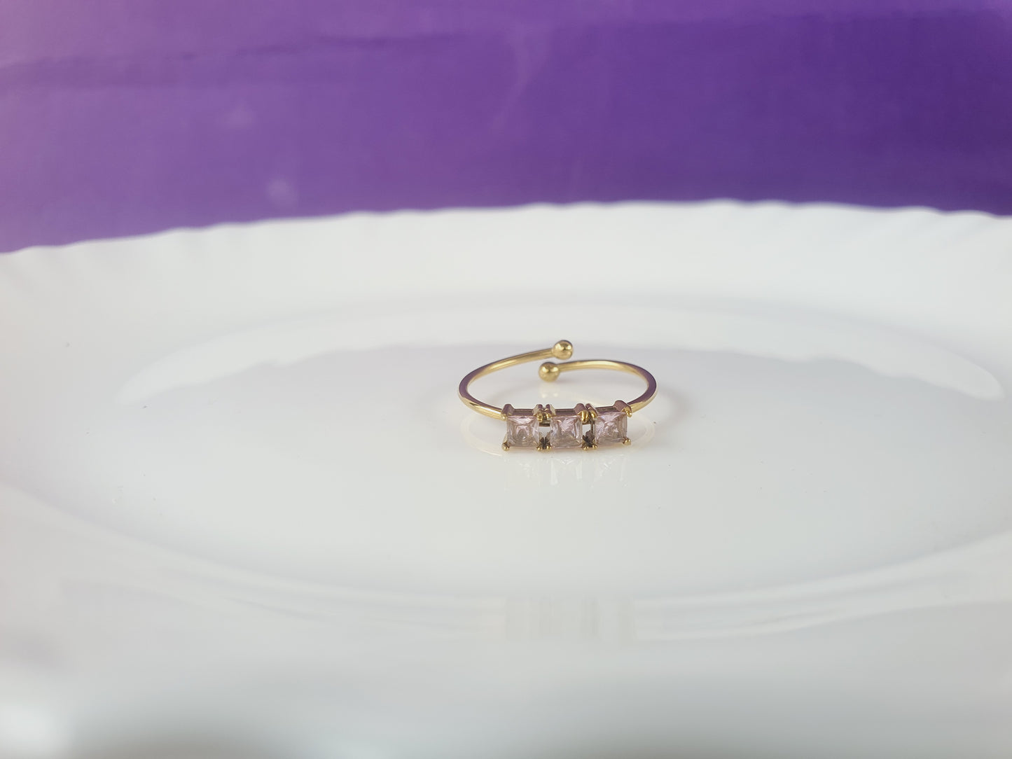 GOLD ADJUSTABLE RING X
