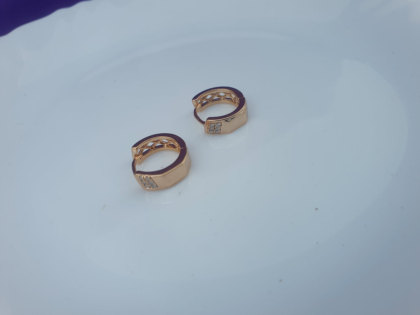 ROSEGOLD EARRING 2H BX X