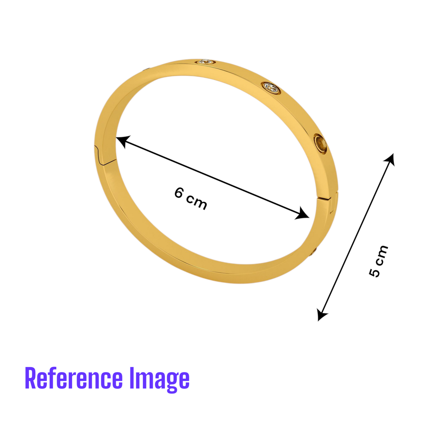 GOLD WHITE ENAMEL ROUND BRACELET