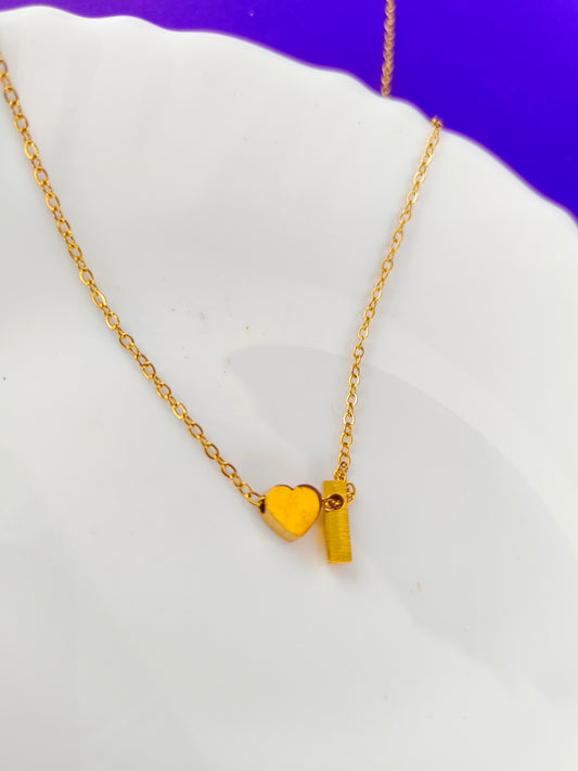 LETTER I GOLD CHAIN N