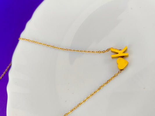 LETTER K GOLD CHAIN N