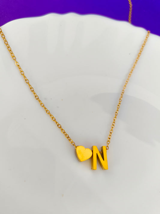 LETTER N GOLD CHAIN N