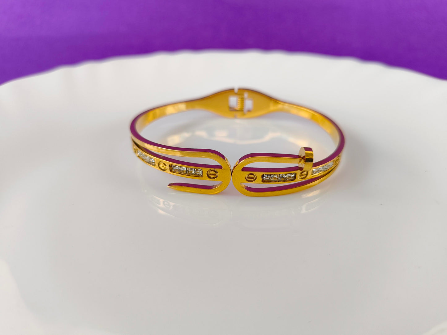 GOLD DOUBLE NAIL BRACELET X
