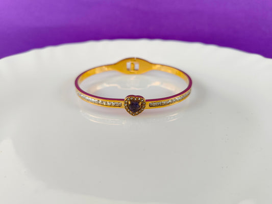 Purple Heart Stone Bracelet