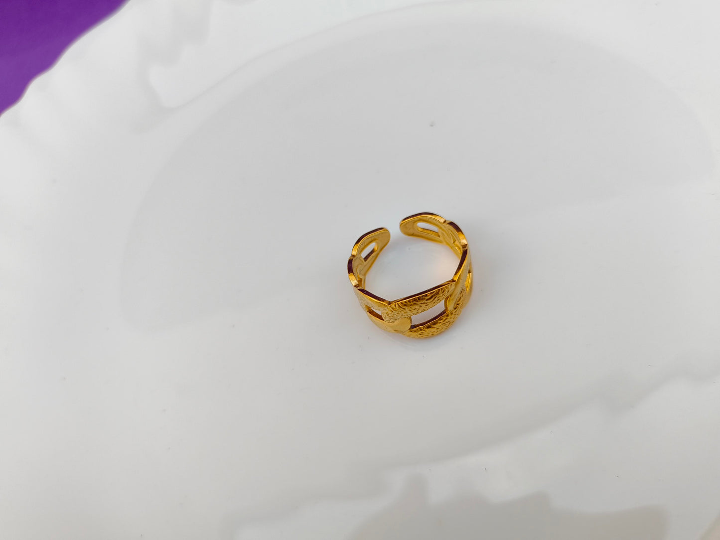 ADJUSTABLE GOLD RING X