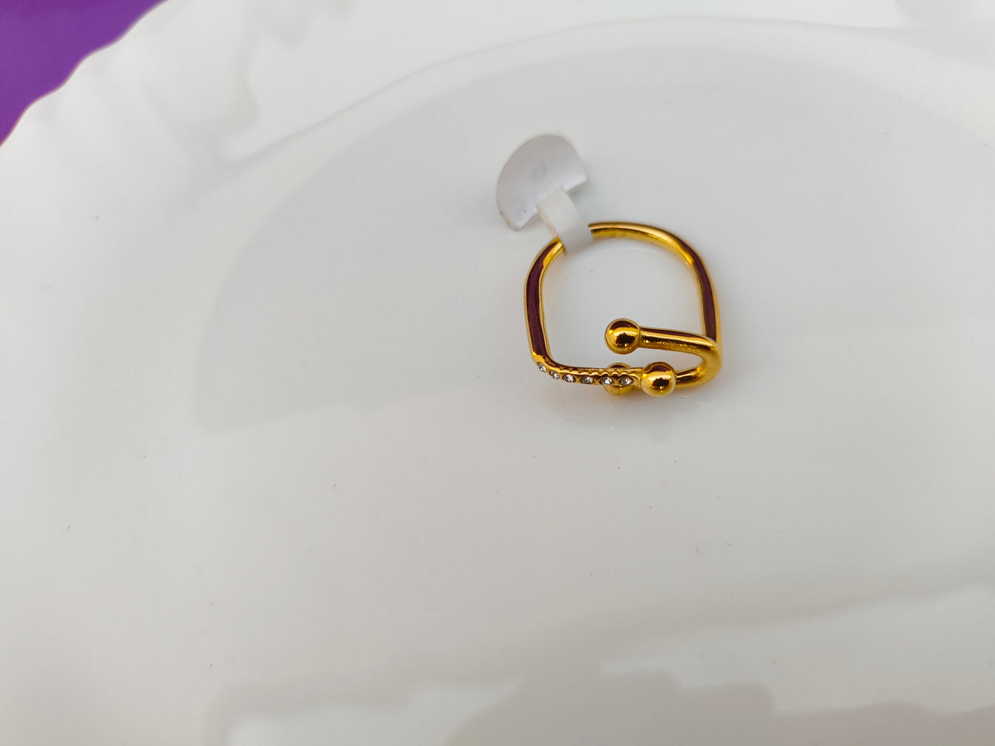 ADJUSTABLE GOLD RING X