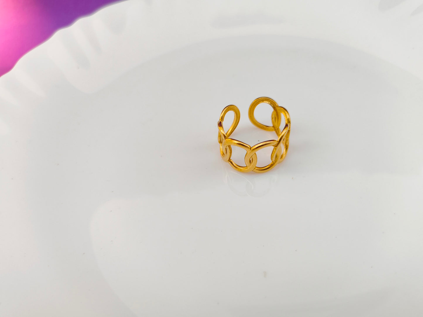 ADJUSTABLE GOLD RING X