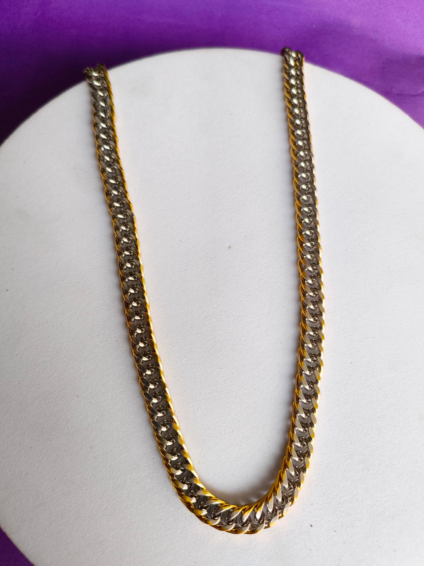 UNISEX GOLD SILVER CHAIN R U