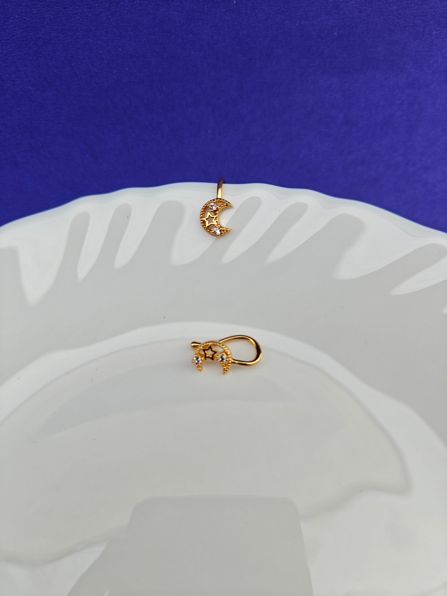 18 K PLATED MULTI USE GOLD NOSEPIN/EARCUFF SINGLE