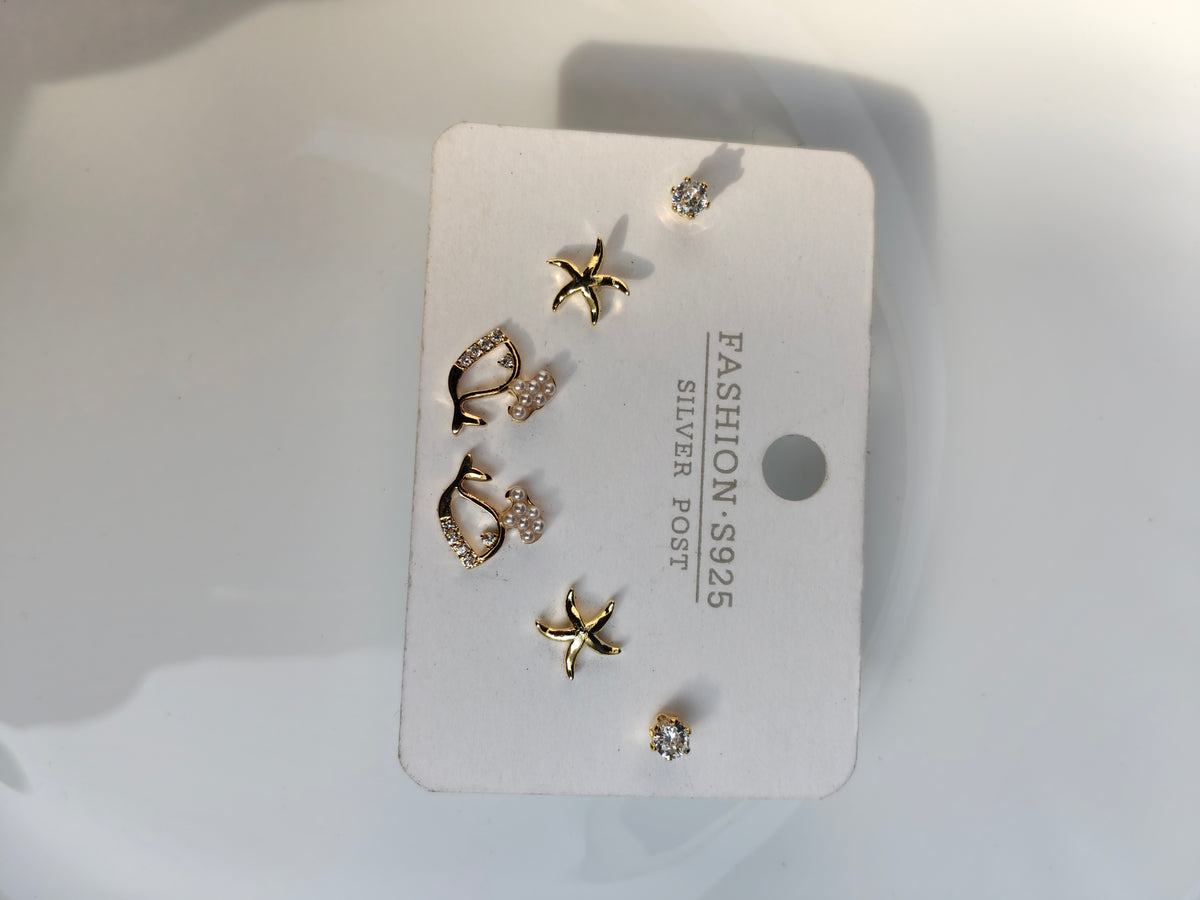 GOLD COMBO EARRING C Y
