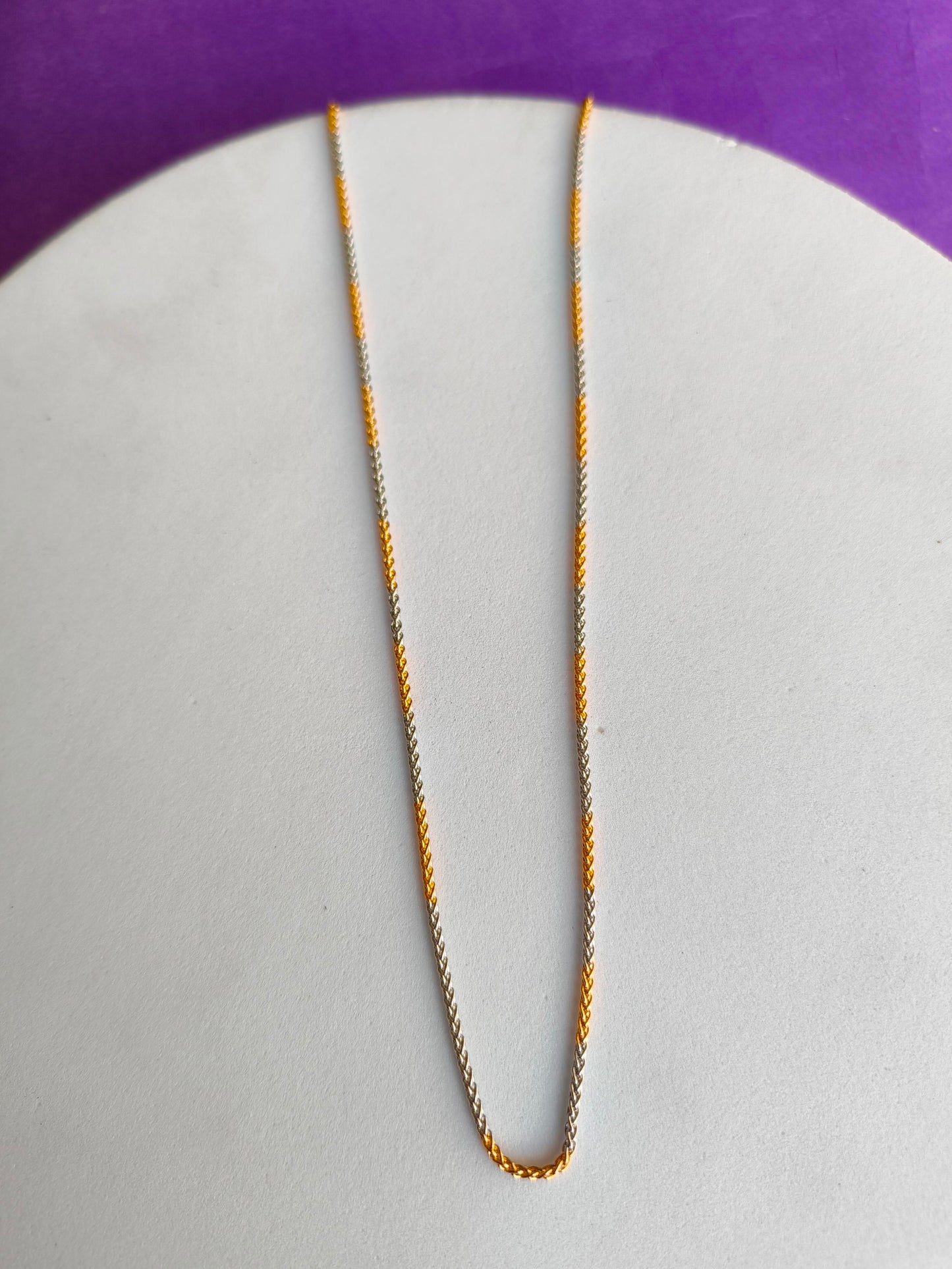 UNISEX ROSEGOLD SILVER CHAIN S U