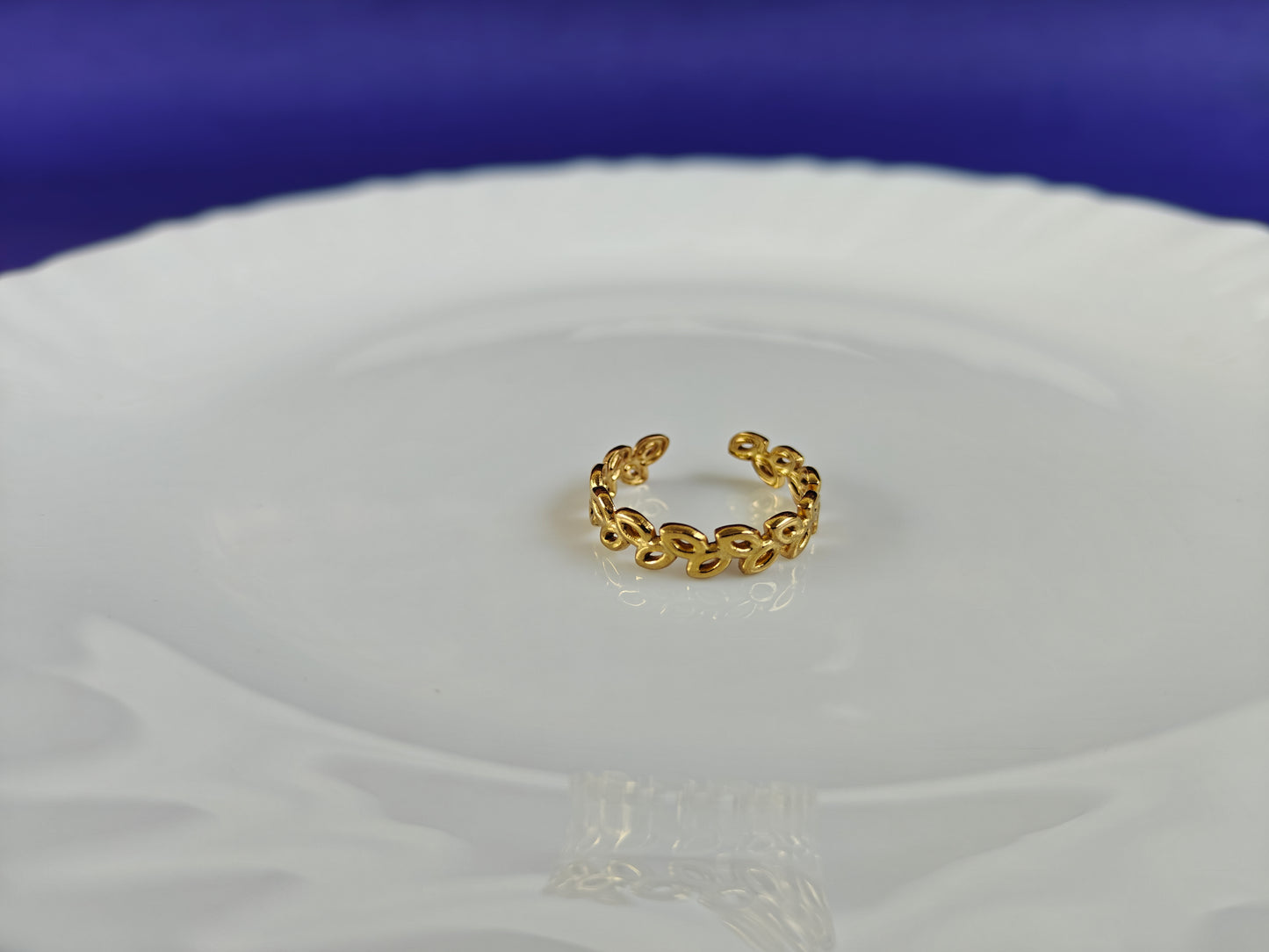 GOLD ADJUSTABLE RING X
