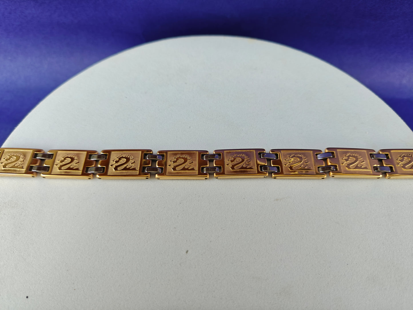 MENS GOLD SILVER CHAIN BRACELET N xx