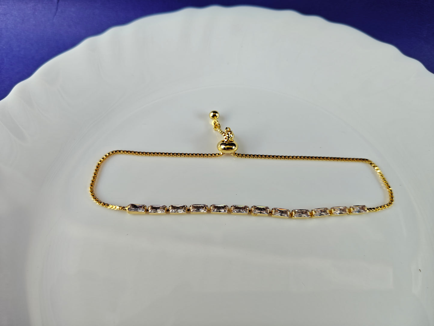 ADJUSTABLE GOLD CHAIN BRACELET ZBA2 xx