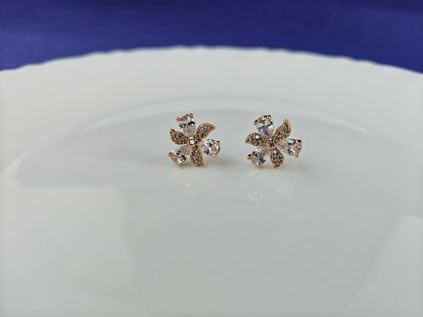 ROSEGOLD EARRING 3A BT X