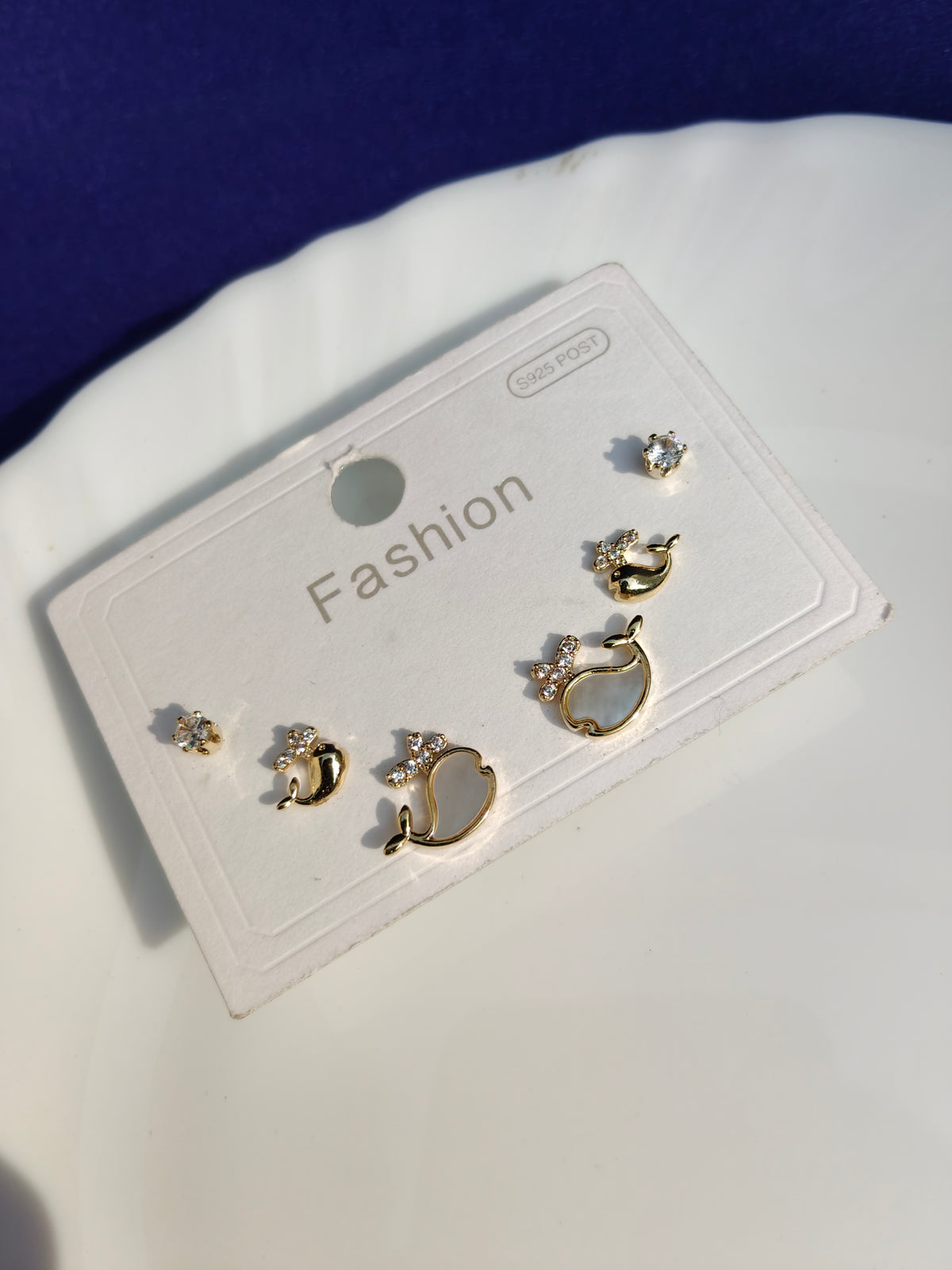 GOLD COMBO EARRING C Y