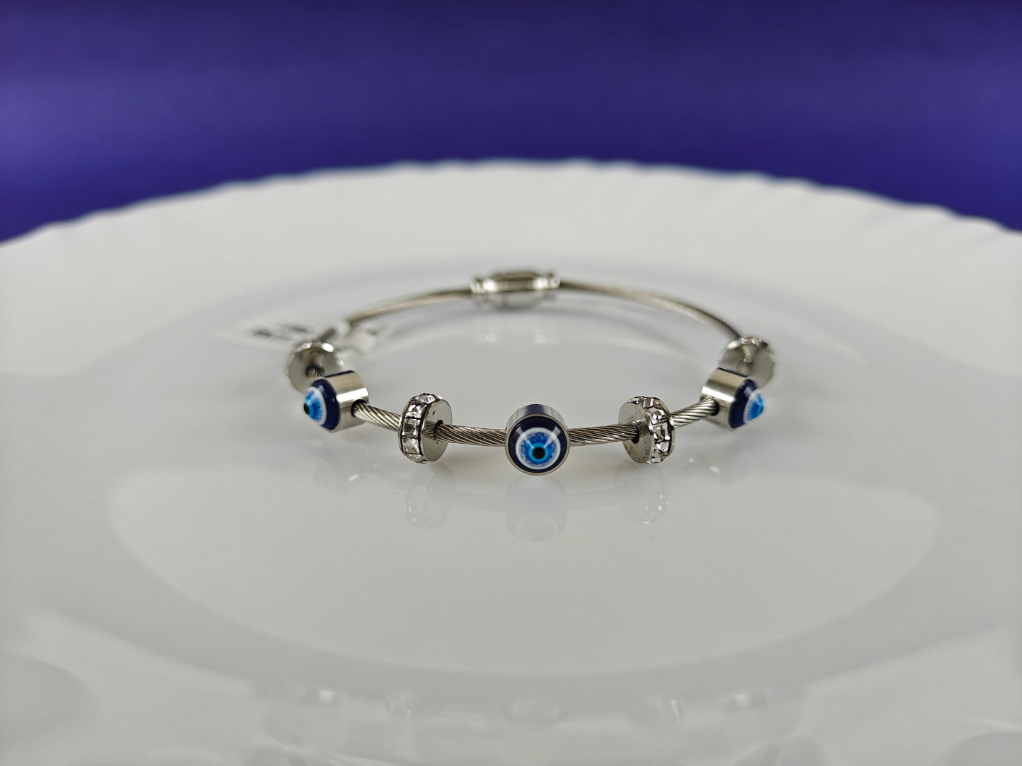 SILVER EVIL EYE BRACELET X