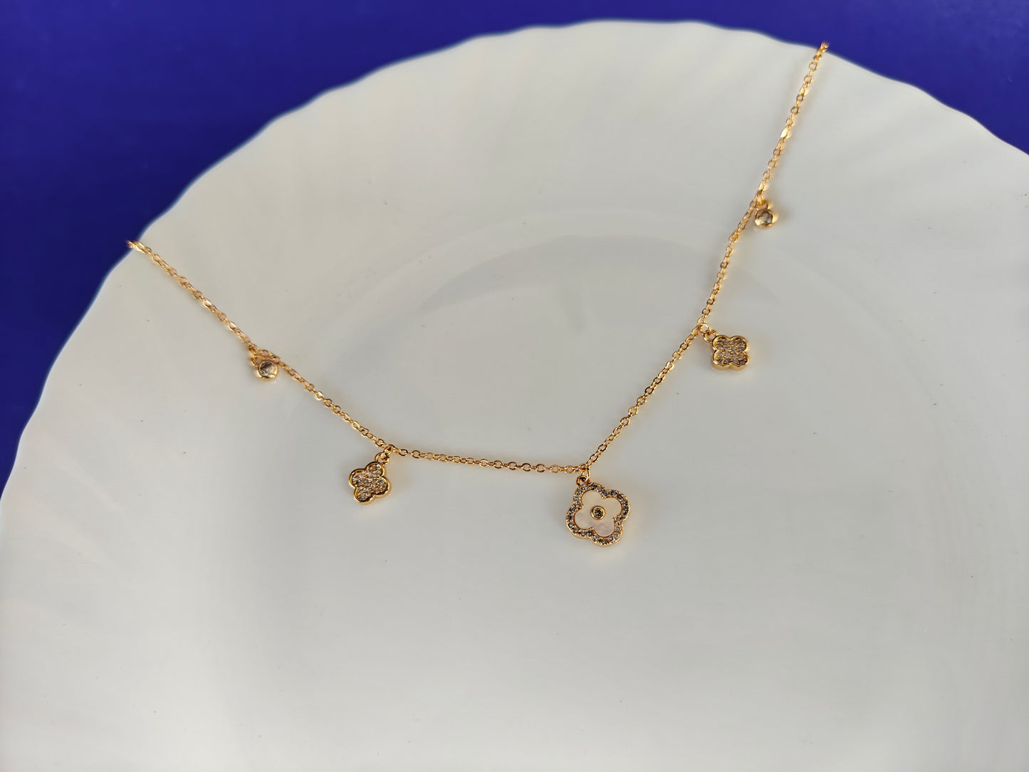 FULLY ADJUSTABLE GOLD CHAIN COMBO WITH EARRINGS