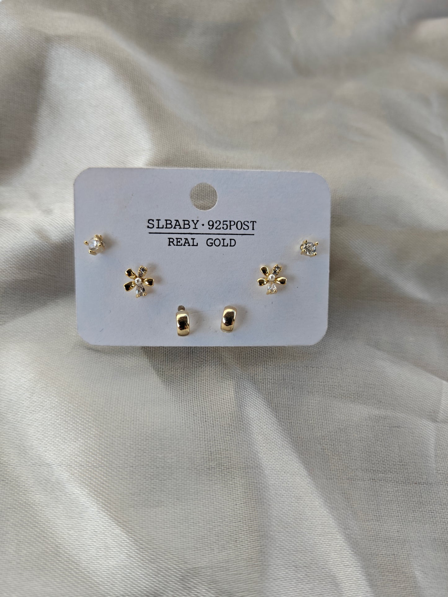 GOLD COMBO EARRING L Y