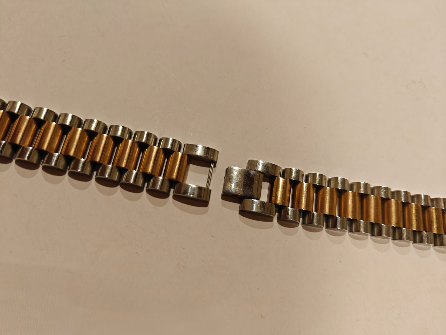 MENS ROSEGOLD SILVER CHAIN BRACELET A xx