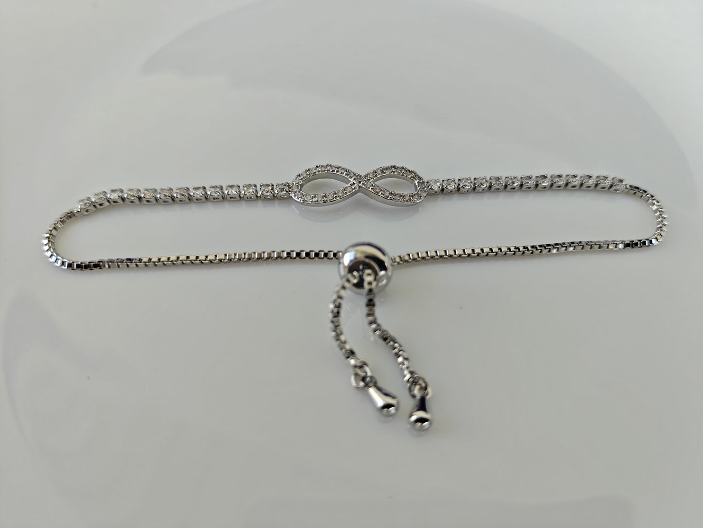ADJUSTABLE SILVER CHAIN BRACELET I2 A1