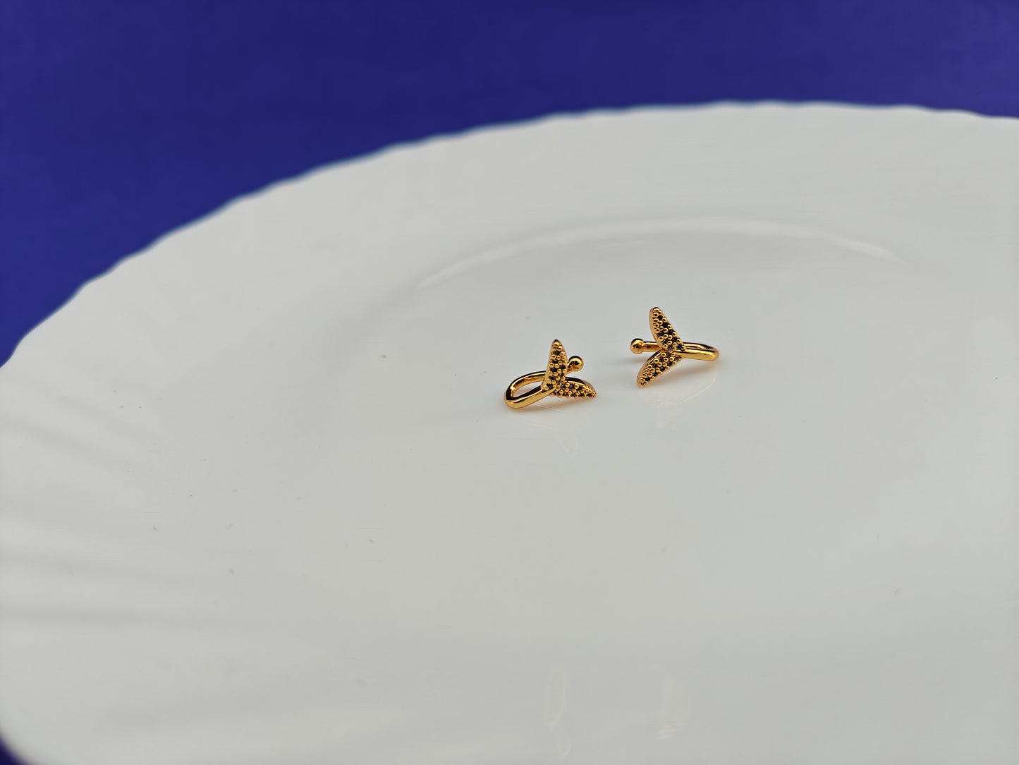 18 K PLATED MULTI USE SILVER NOSEPIN/EARCUFF SINGLE