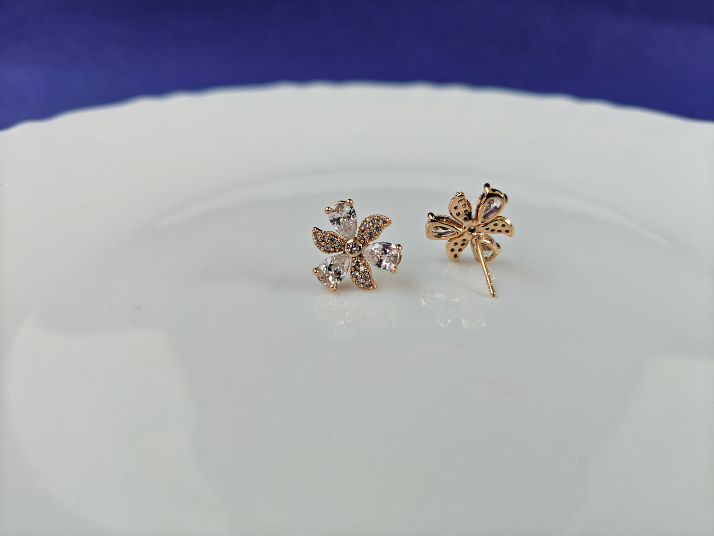 ROSEGOLD EARRING 3A BT X