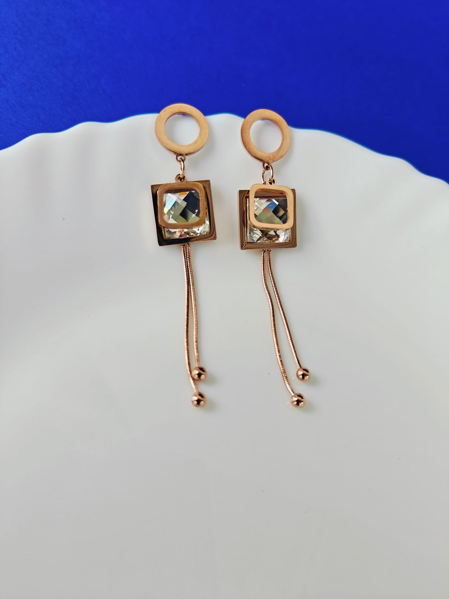 ROSEGOLD EARRING 4A BT X