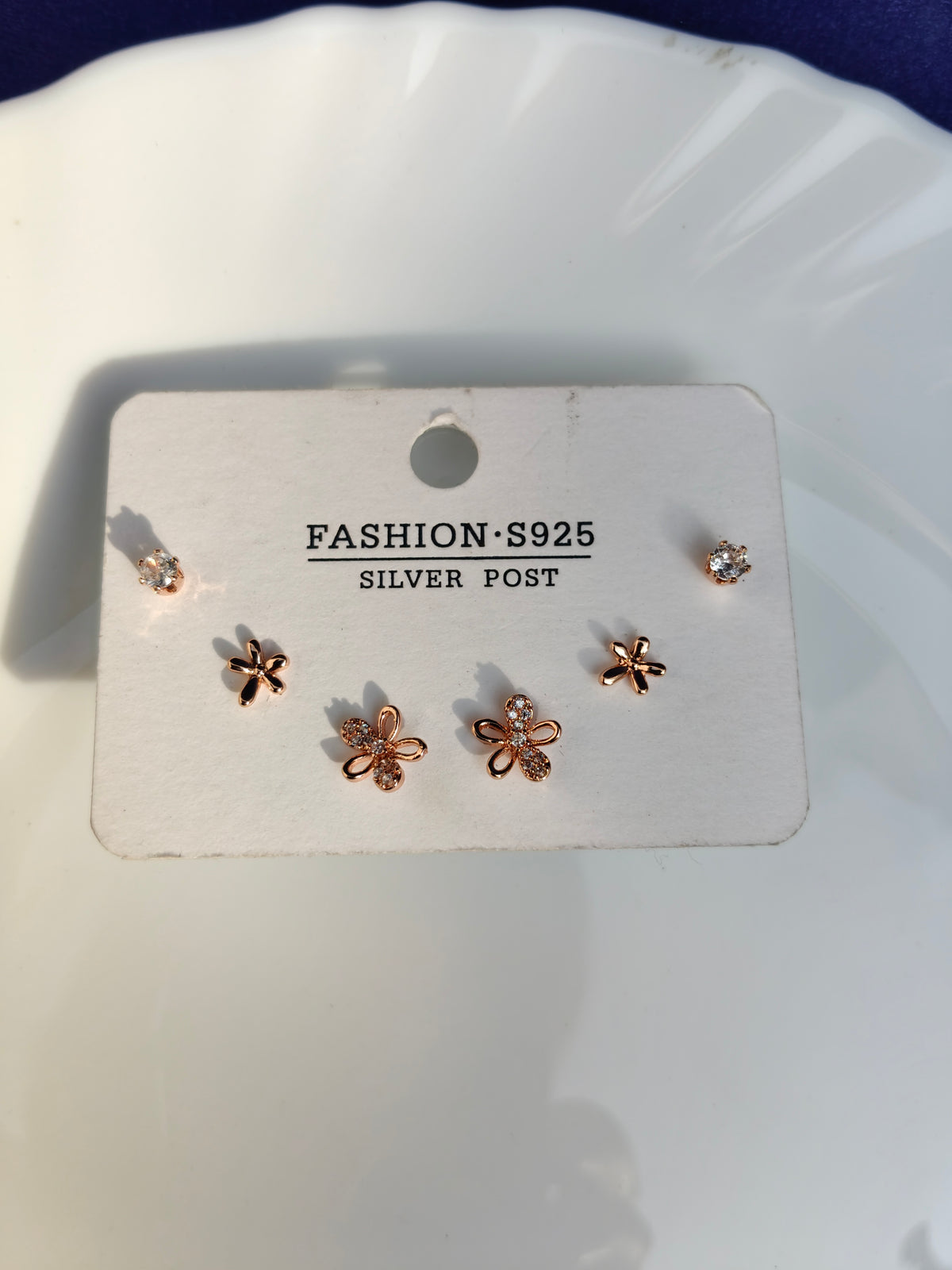 ROSE GOLD COMBO EARRING 2A Y