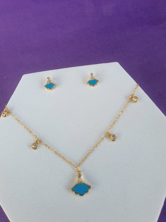 FULLY ADJUSTABLE GOLD CHAIN COMBO WITH EARRINGS  I CEI X