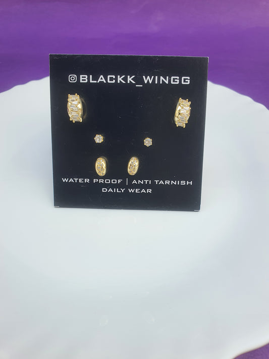 GOLD COMBO EARRING I Y X