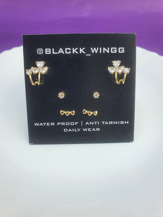 GOLD COMBO EARRING T Y X