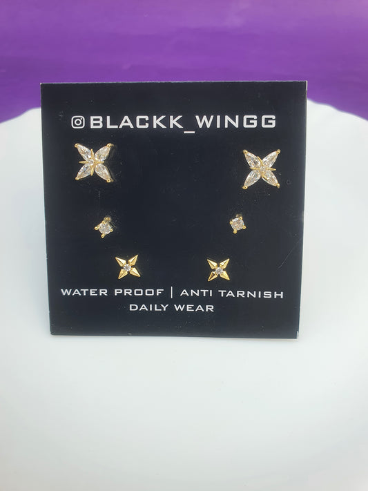 GOLD COMBO EARRING Y Y X