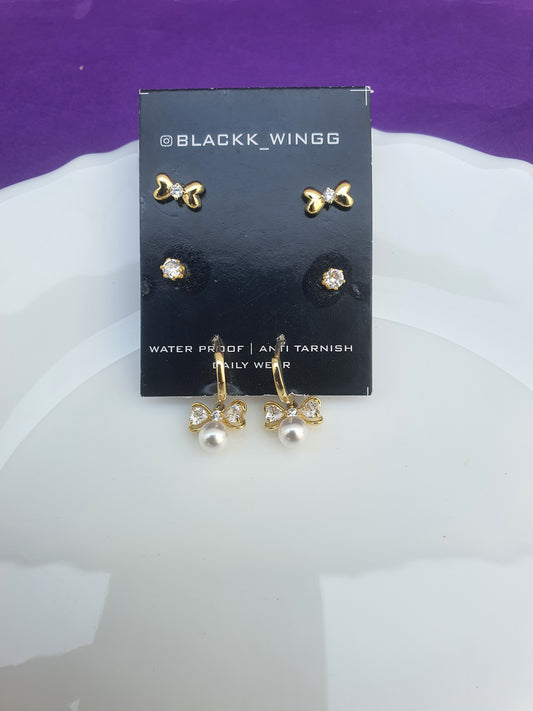 GOLD COMBO EARRING W Y X