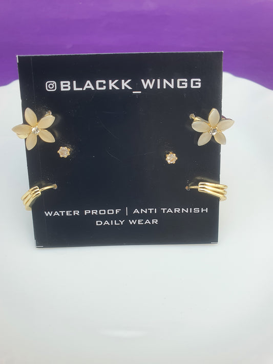 GOLD COMBO EARRING D Y X