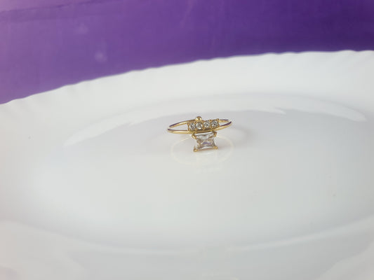 GOLD ADJUSTABLE RING X