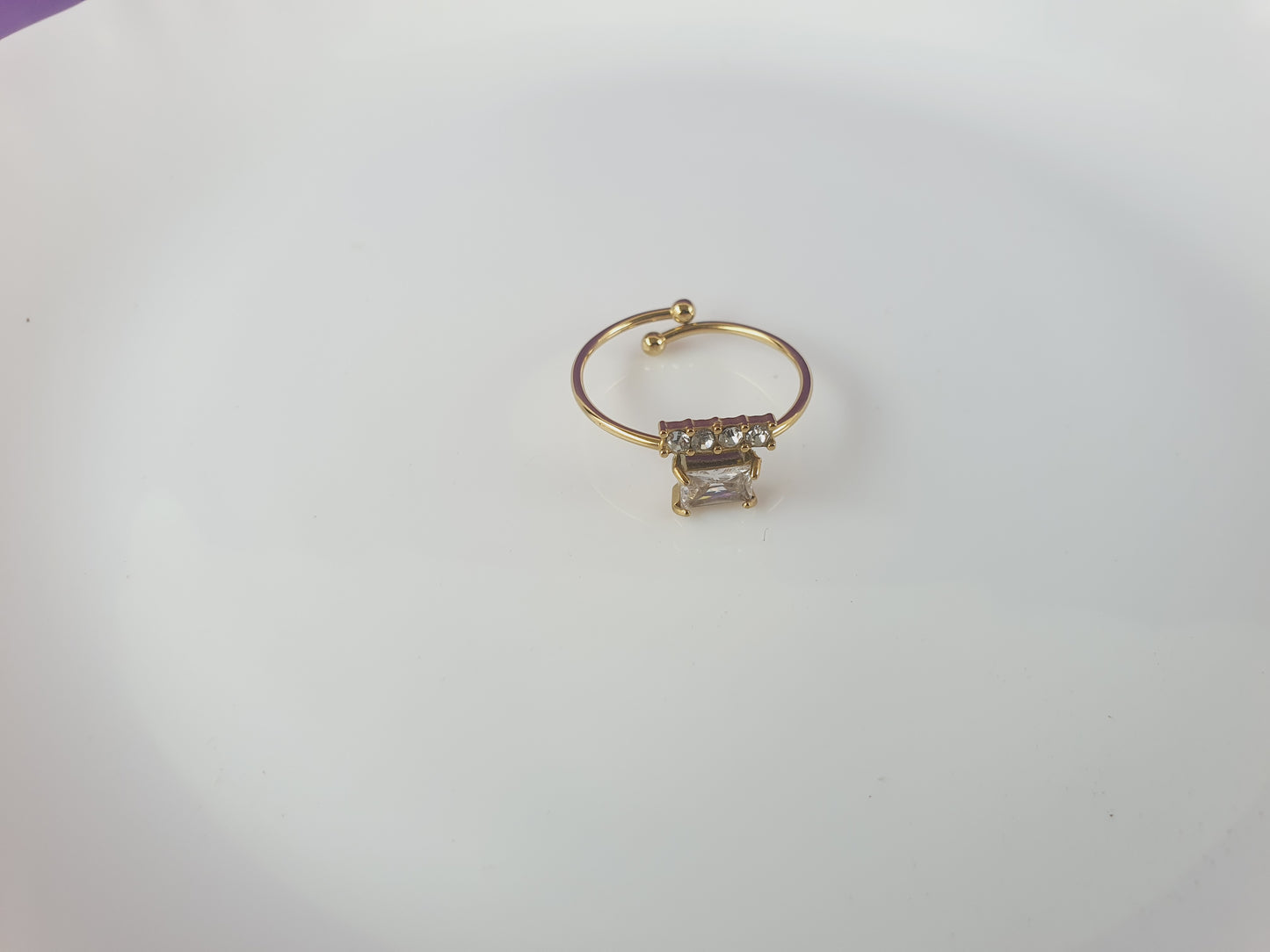 GOLD ADJUSTABLE RING X