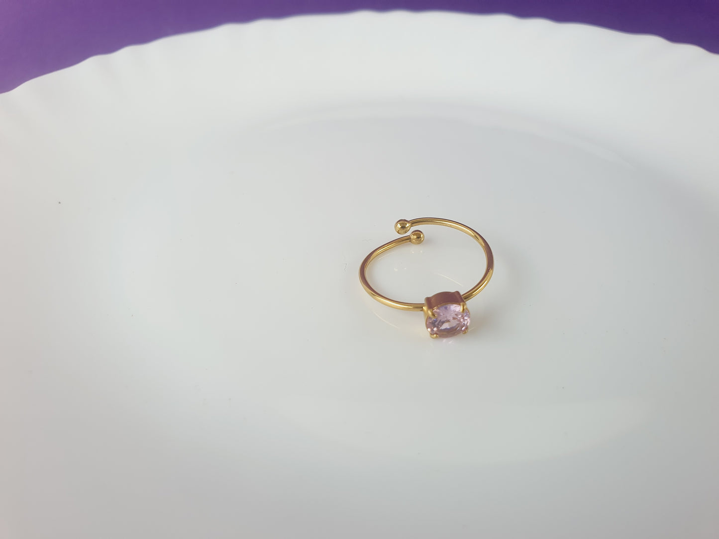 GOLD ADJUSTABLE RING X