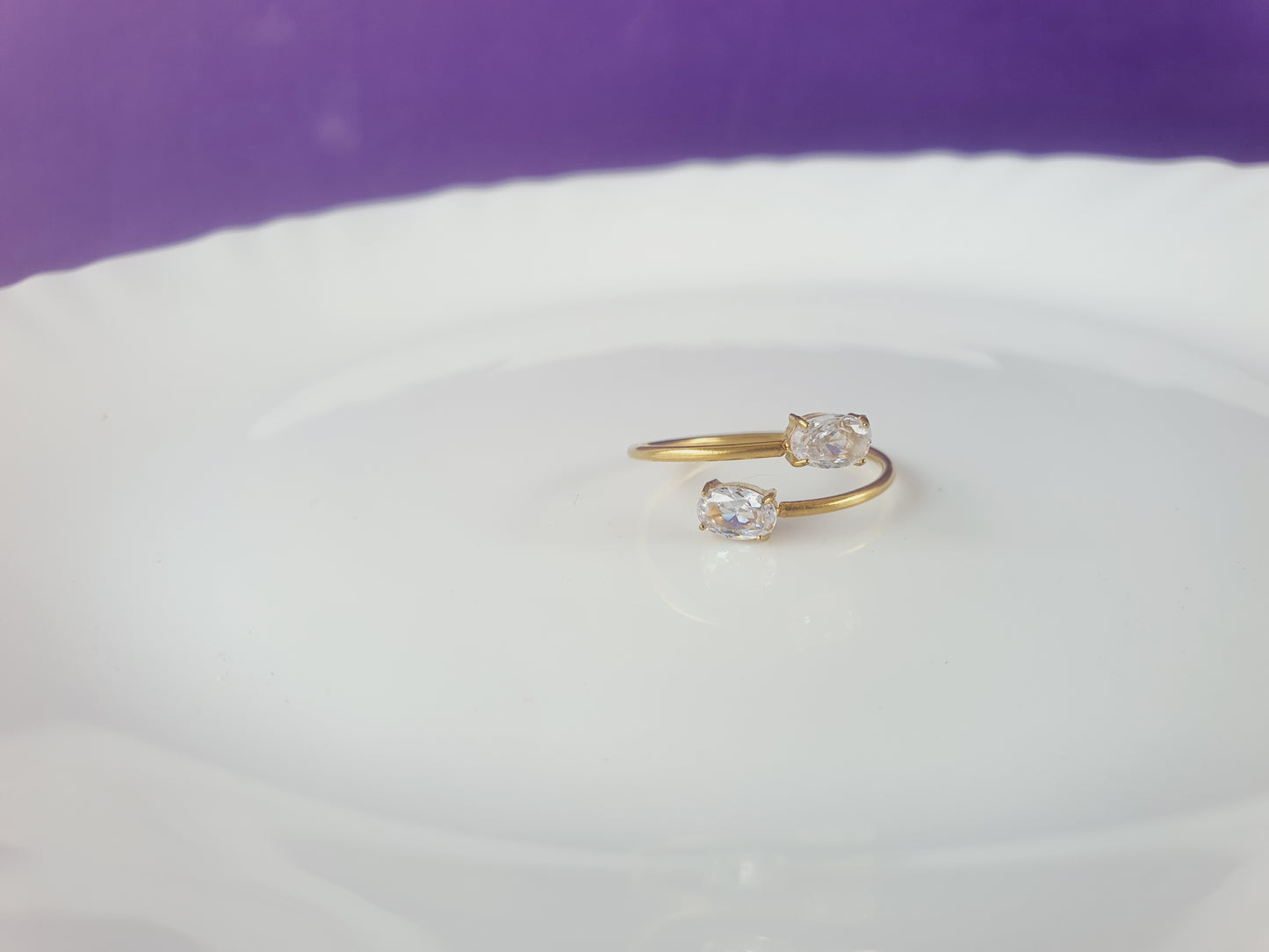 GOLD ADJUSTABLE RING X