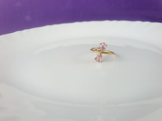GOLD ADJUSTABLE RING X