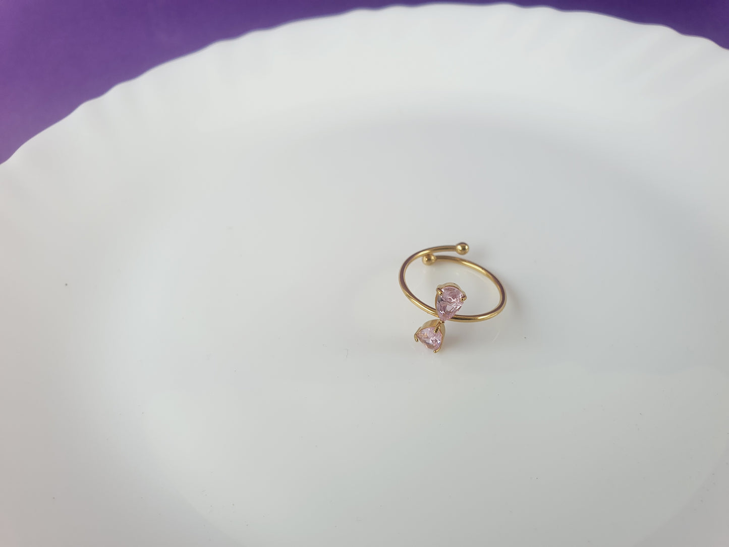 GOLD ADJUSTABLE RING X