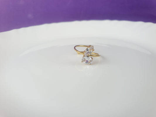 GOLD ADJUSTABLE RING X